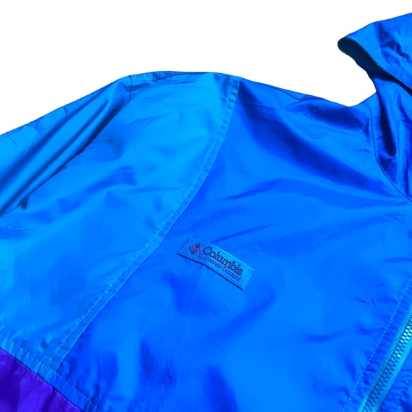 Vintage Columbia Purple and Blue Festival Windbreaker Jacket Size Medium - Picture 3 of 5